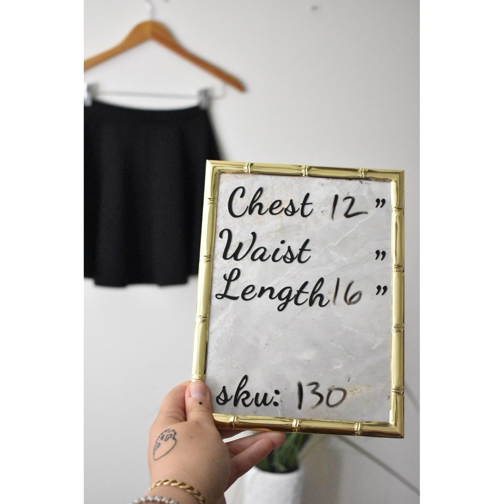 Made By Johnny Skater Skirt Women Medium Black Modern High Waist Mini Flared - Picture 7 of 7